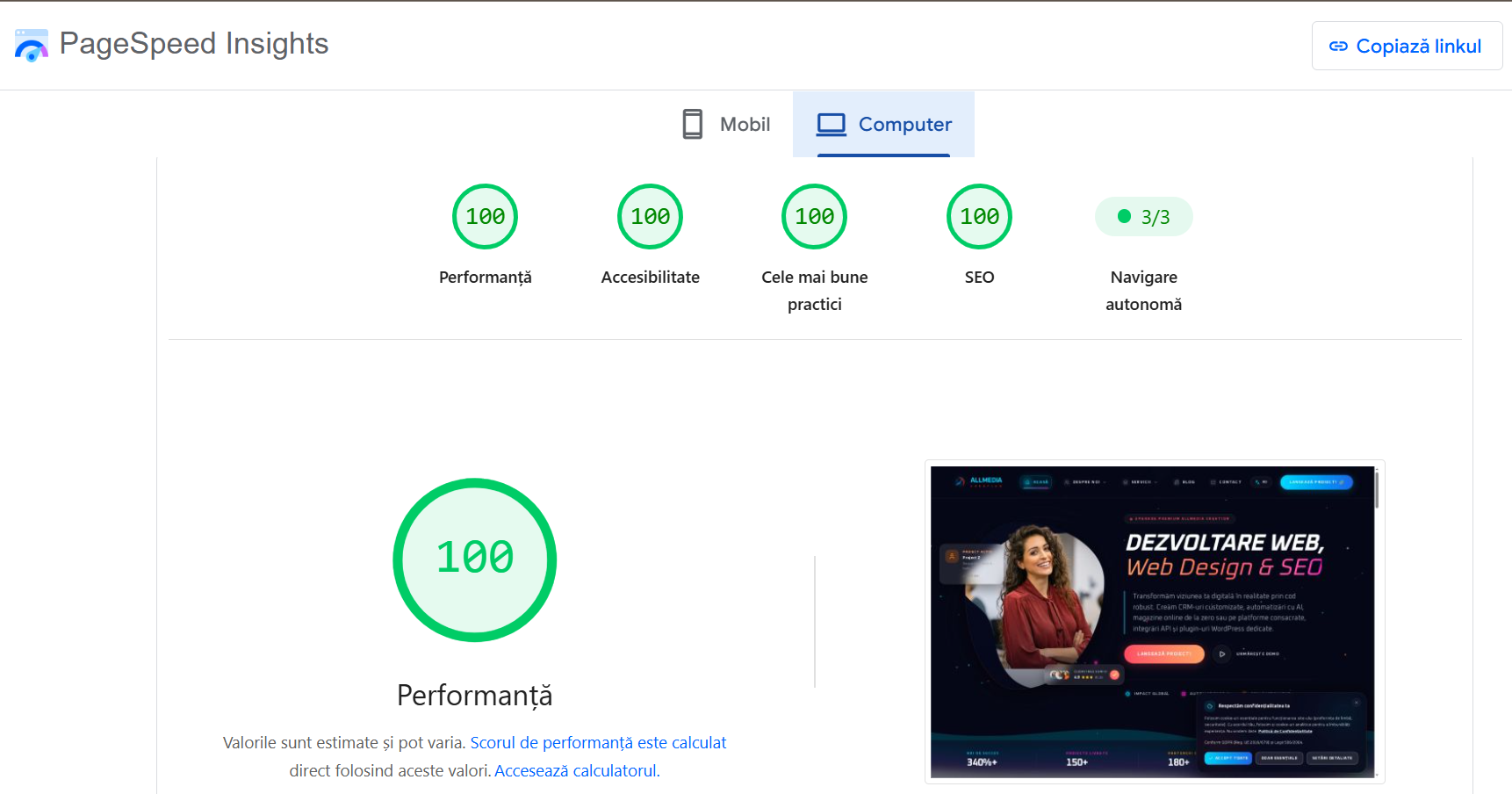 Cum obtii scorul de 100 la Performanta in Google PageSpeed? Cum obtii scorul de 100 la Performanta in Google PageSpeed?